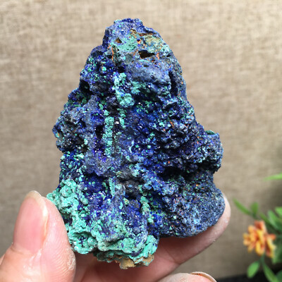 79g  Natural blue copper ore quartz malachite crystal mineral specimen md2676