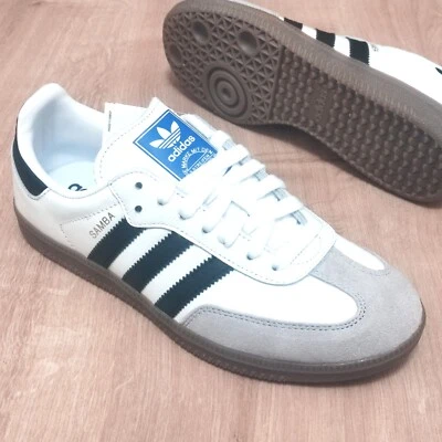 Adidas Samba OG Herren Originals Schuhe Turnschuhe UK Größe 7-12 B75806 weiß schwarz