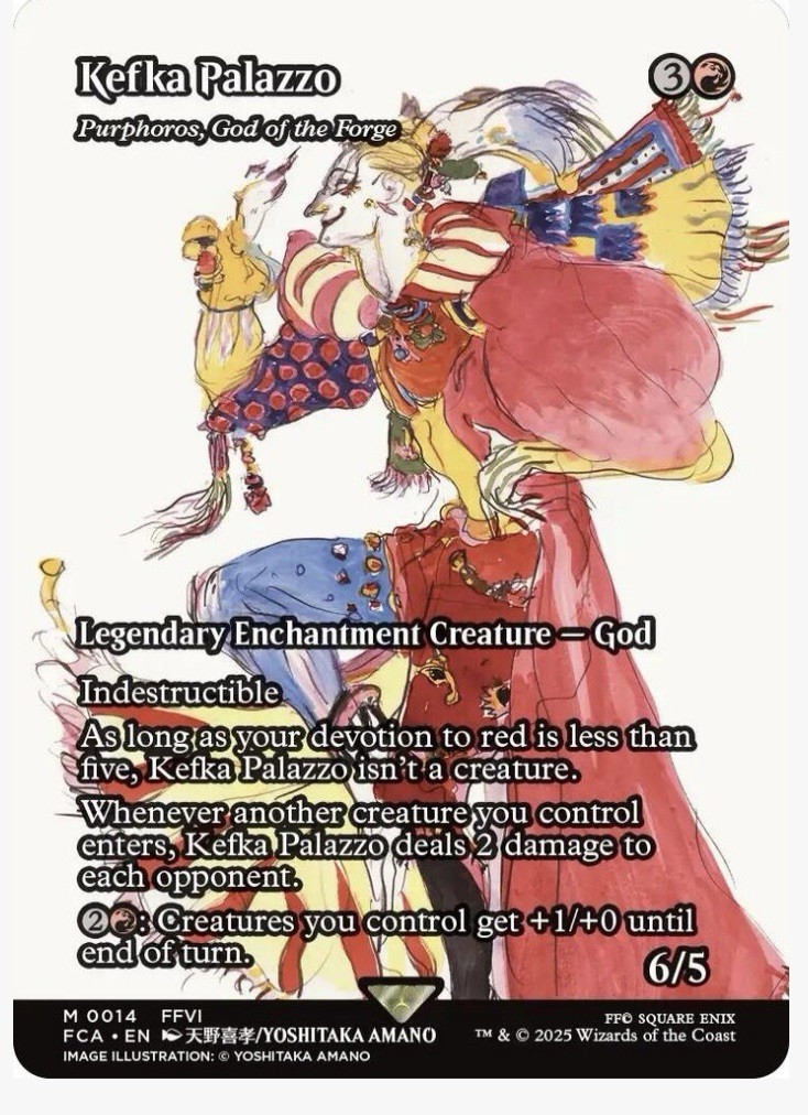 MTG FF ケフカ・パラッツォ foil Kefka Palazzo - Purphoros, God of the Forge (Showcase) Final
