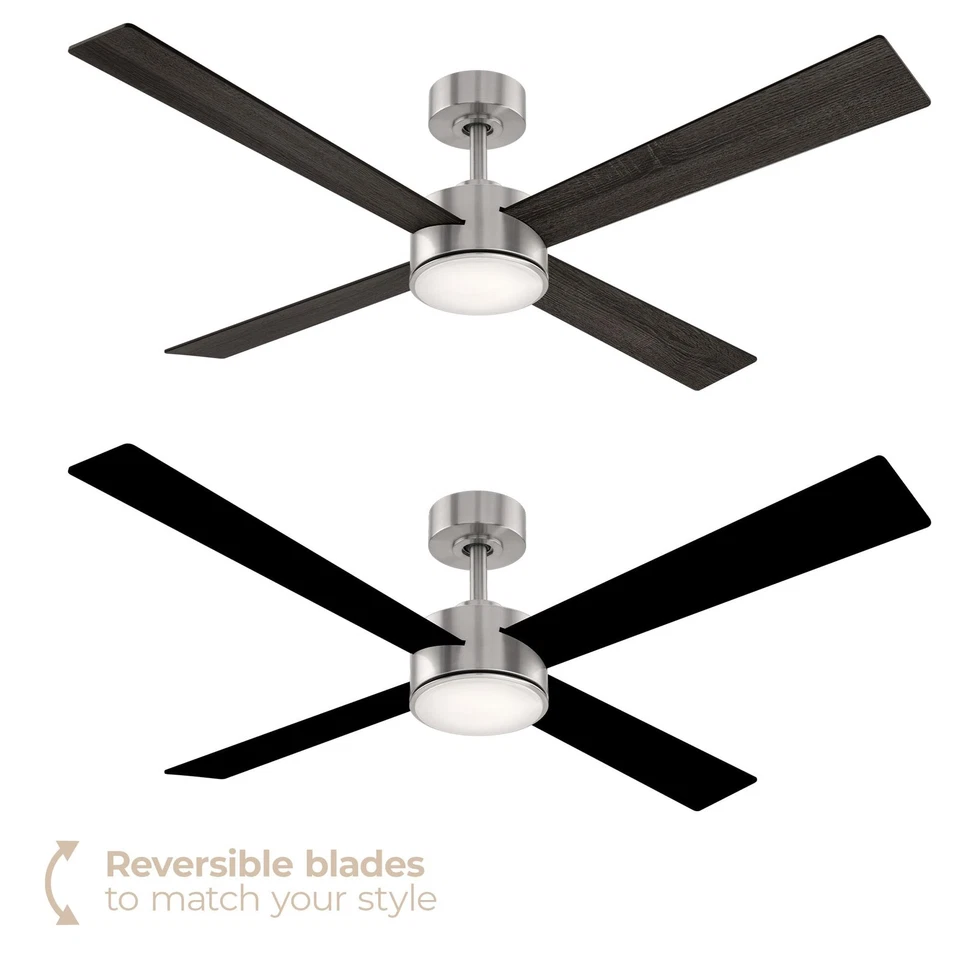 Santorini Smart 4-Blade 52in Ceiling Fan 2700K-6000K CCT Selectable LED Light... - Image 2 of 4