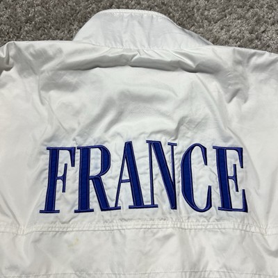 Vintage Adidas France Soccer Track Jacket Mens XL White Y2k 90s