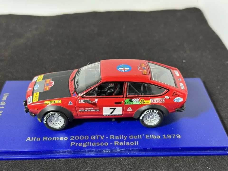 ALFA ROMEO ALFETTA 2.0 GTV #7 PREGLIASCO-REISOLI RALLY ISOLA D’ELBA 1979 M4 1:43 - Immagine 2 di 4