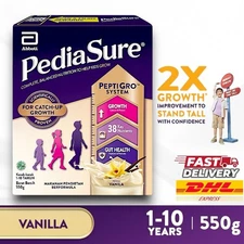 Abbott Pedia Sure Complete Nutrition Growth 1-10 Yrs VANILLA 550g DHL EXPRESS