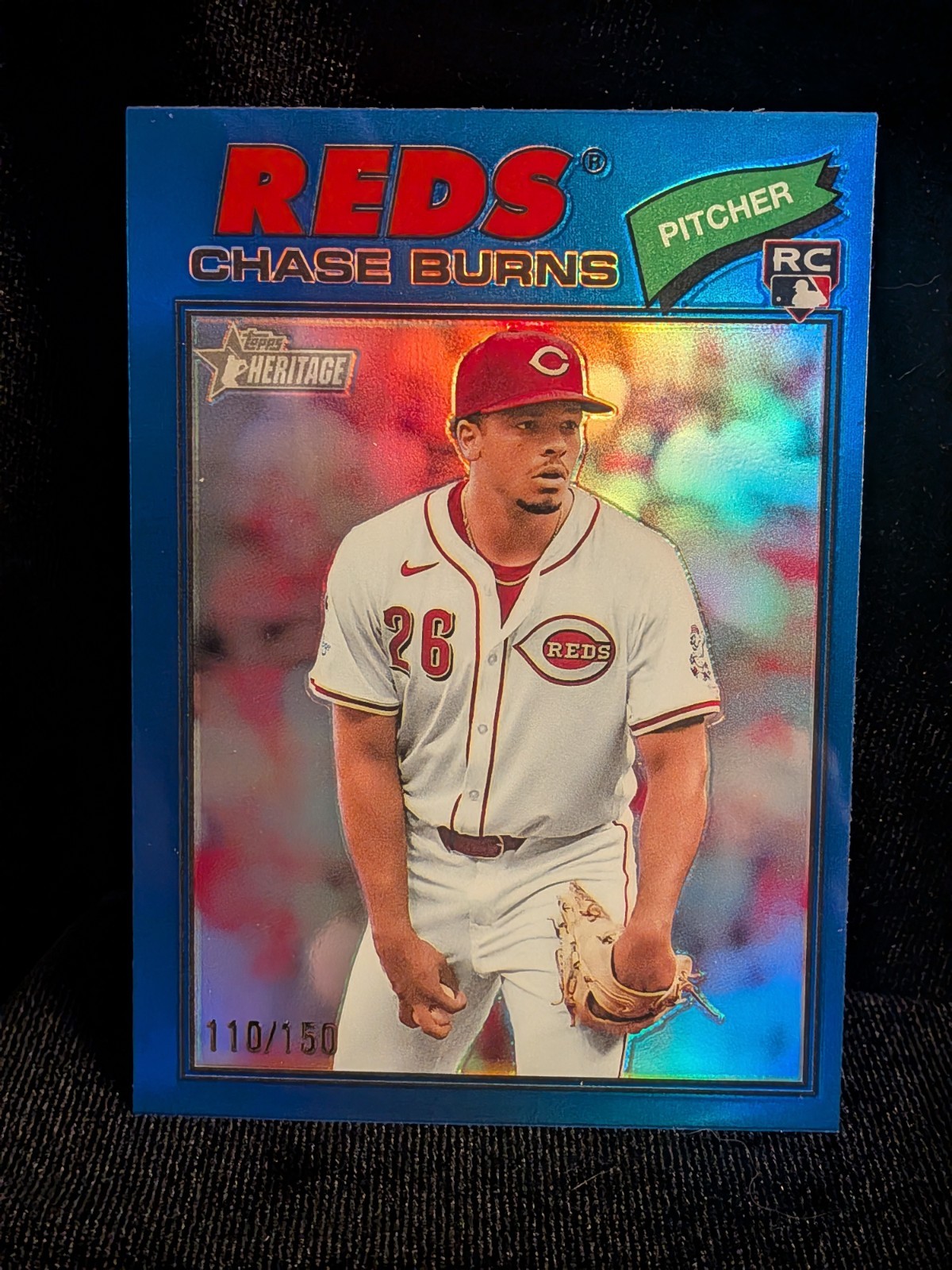 Topps Heritage Chrome Blue Refractor Rookie Chase Burns #212 Reds /150 2026 🔥