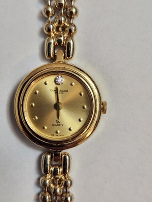 Gianni Accardi Women's Quartz Gold Metal Bracelet Wristwatch With Diamond 