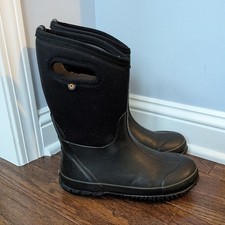 BOGS Black Classic High Waterproof Snow Rain Boots Youth 5