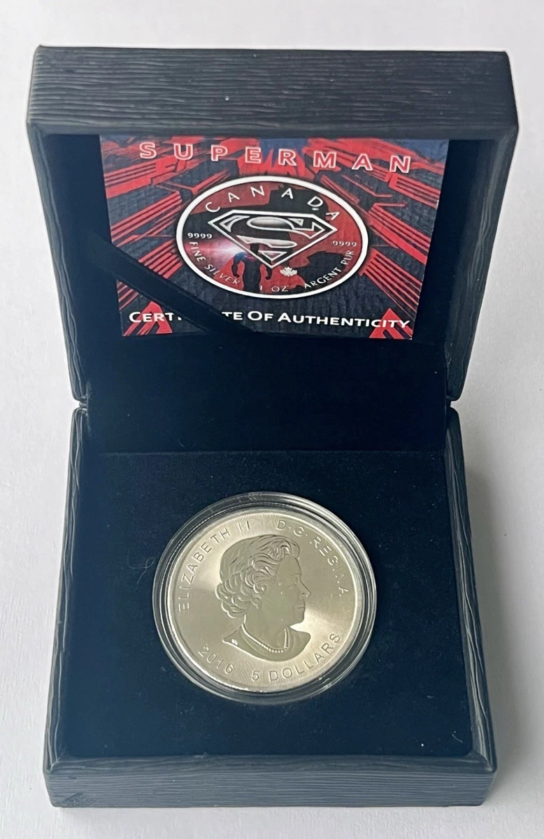 🪙 Plata 1 oz .9999 Canadá – SUPERMAN DC Comics | Certificado + Estuche + Caja