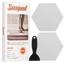 Secopad Original 24 PCS Bathtub Stickers Non-Slip, Hexagon Safety Clear