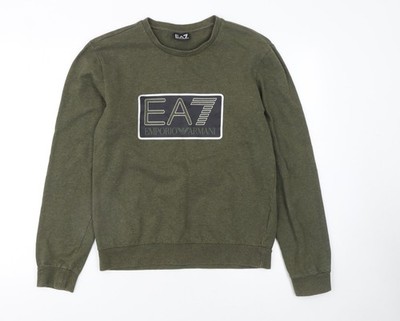 Emporio Armani EA7 Herren Sweatshirt Grün Rundhals Größe S