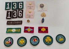 Vintage Girl Scout Patches and Pins Lot