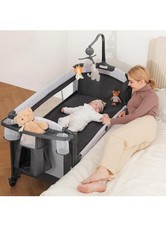 Baby Bassinet Bedside with Diaper Changer