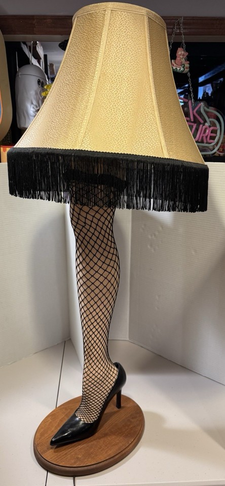 A nearly 40-inch full replica of the iconic A Christmas Story leg lamp — 'fra-GEE-lay' energy, incredible display piece for a die-hard fan.