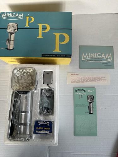 MINICAM TWINKLITE ELECTRONIC FLASH NEW Sealed In Box with Instructions/ camera - 第 1/7 張圖片
