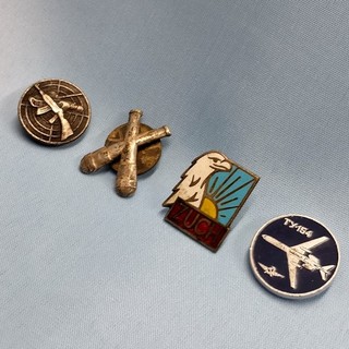 Vintage Polish Communist Era Badges Job Lot Zuch Tu 154 LWP Poland PRL Pins