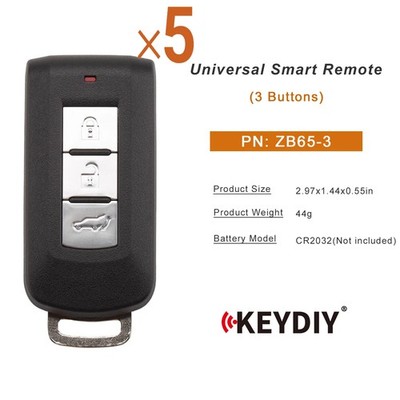 KEYDIY KD ZB65-3 Universal Smart Remote Key 3 Buttons for KD-X2, KD-MAX, KD-X4