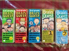 Brain Quest Lot Of 5 Books For 1st,2nd,3rd Grades, Ages 6-8. Used