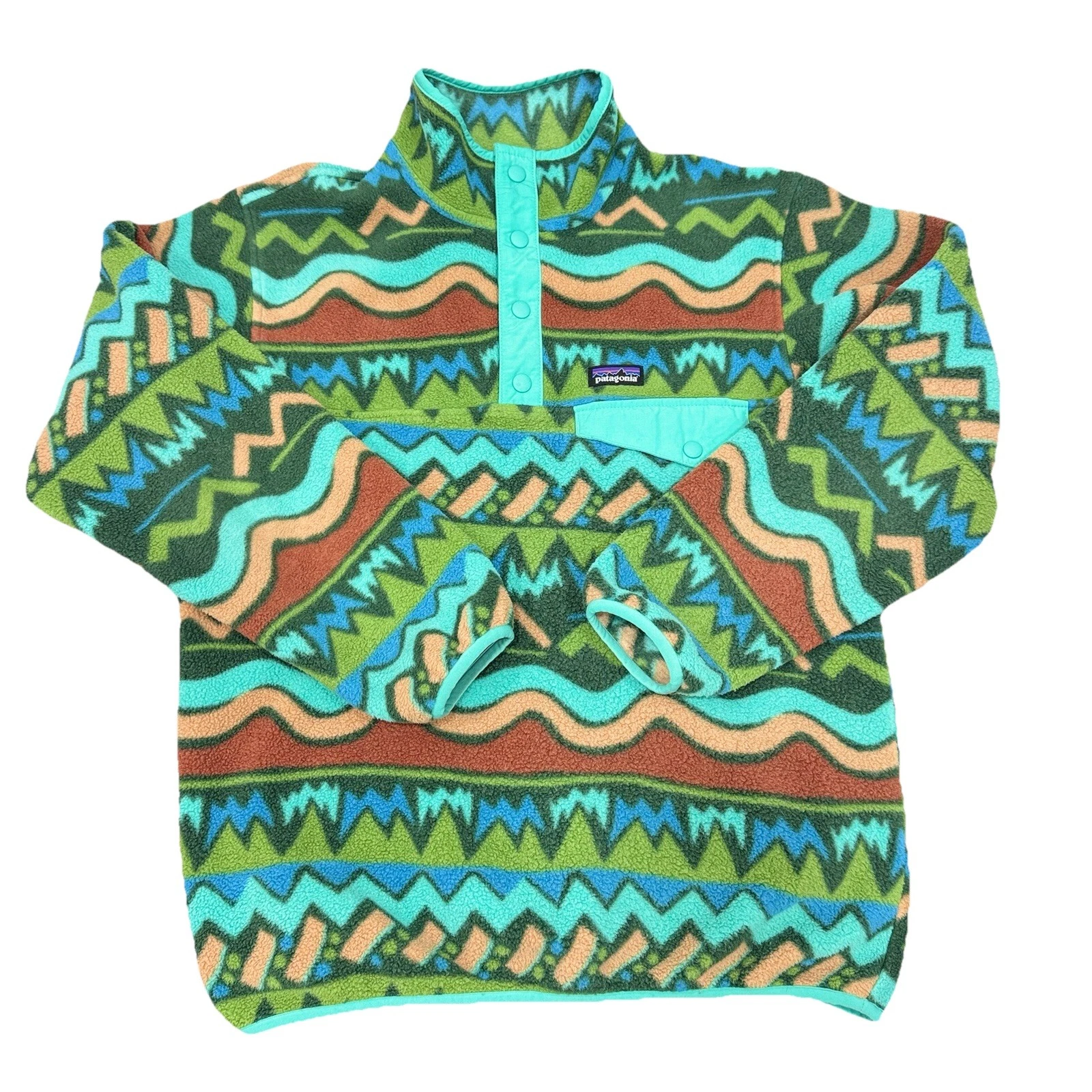 Kids Patagonia Synchilla Snap T Fleece Pullover Jacket Size Large 12