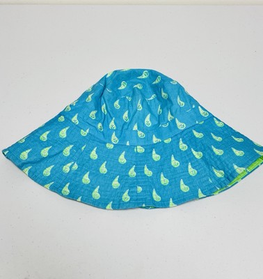 Bucket Hat Tinsley Blake Tear Drop Multicolor 100% Cotton Wide Brimmed Sun Beach