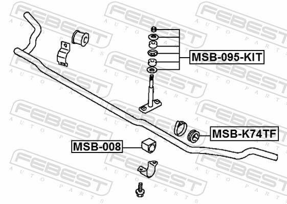 Fits FEBEST MSB-K74TF SLEEVE STAFF. FRONT MITSUBISHI L200 K60,70 1996 ⭐UK Stock⭐