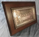 BEAUTIFUL OLD ENGRAVED PLAQUE OF THE LAST SUPPER- SIGNED