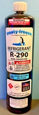 R–290, R290, "LARGE" 14.1 oz. Cylinder, Modern Industrial Grade Refrigerant