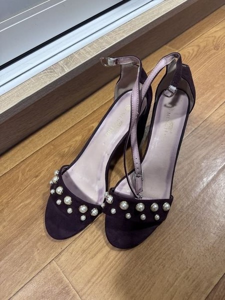 Women Heels Burgundy Other 39