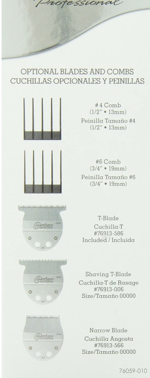 Oster T-Finisher Professional Hair Trimmer 76059-010 T blade