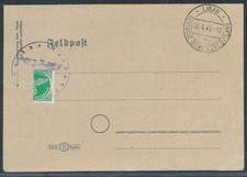 Feldpost Kurland Schnellbrief Stempel Libau 1945 Lettland (2493)