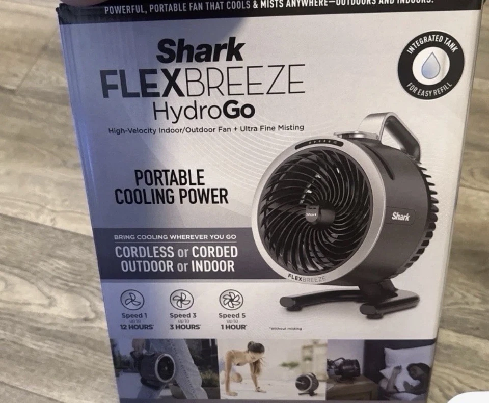 Shark FlexBreeze HydroGo Misting Fan FA050UK Brand New In Box - Image 1 of 1