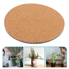 Alfombra redonda absorbente para plantas de corcho de 6 pulgadas almohadilla para maceta de jardín de corcho
