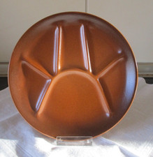 1 Fondue Raclette Tapas Grill Teller braun  21,5 cm Retro