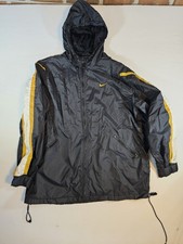 Vintage Nike Mens 90S Windbreaker Jacket With Hoodie Size XXL Black Yellow