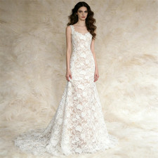 Lace Bride Dresses Sheath Wedding Dresses Romantic Prom Cocktail Dress Maxi Gown