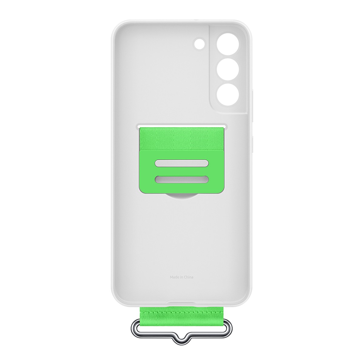 Coque silicone Galaxy S22 Plus blanche à lanière pour des photos sans risque - 2