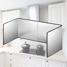 Paraspruzzi Pieghevole in Acciaio Inox, per Cucina (30 X 80 X 40 Cm)