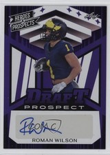 2024 Leaf Heroes & Prospects Draft Purple /25 Roman Wilson #DP-RW1 Auto 6q5
