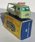 Lesney Matchbox #21 Milk Delivery Truck w/ Original Box. 1960s Vintage. England.