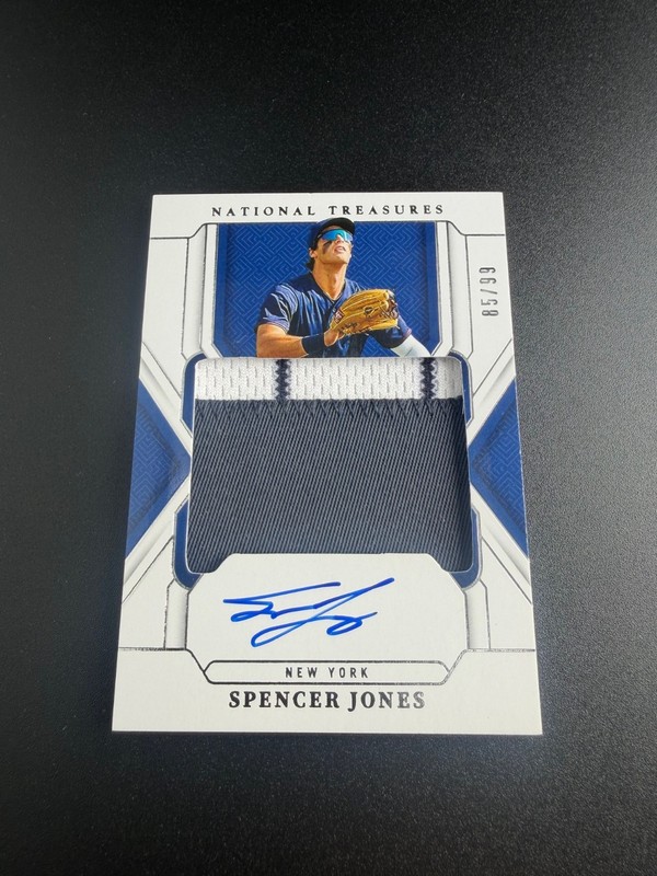 2025 Panini National Treasures Spencer Jones Treasured Material Patch Auto #/99