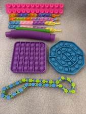 Pop It Fidget Stress Relief Sensory 10 Piece Toy Lot