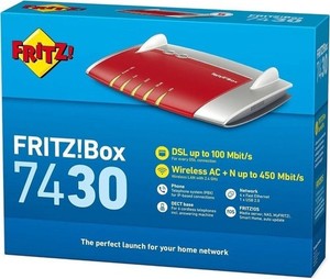 fritzbox 7430 voll funktionsfähig, inklusive Netzteil, DSL-Kabel und LAN-Kabel