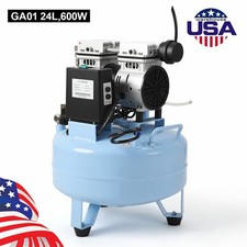 600W Portable 24L Dental Oilless Air Compressor GA01 110V for One Dental Unit