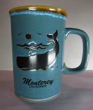 Monterey California Sperm Whale Blue Ceramic Coffee Mug