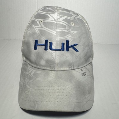 Huk Performance Headwear Hat White Snapback Cap Youth Fishing Outdoor *See Pics