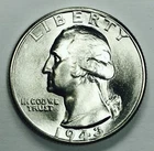 *1943 P WASHINGTON QUARTER* *GEM BU+++* NR #G4410
