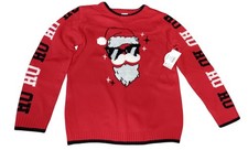 Kids COOL Santa Unisex Holiday Time Sweater Size L 10-12  FAST FREE SHIPPING