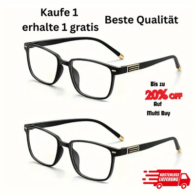 2 Stück Zoom Brille, Automatische Gleitsichtbrille Herren Damen, Nahbrille Set