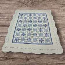 Vintage Floral Quilt Homemade 105x93 2 Pillow Covers Reversible Set Flaw