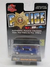 Racing Champions Police USA #101 1958 Ford Edsel Allen Park Michigan Police