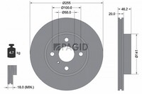 2X Pagid Bremsscheibe 54999N FüR Toyota IQ KGJ10_ KGJ10R NGJ10_ NGJ10R NUJ10_
