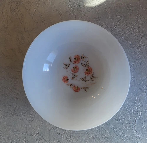Vintage Anchor Hocking Fire King Fleurette Vegetable Bowl